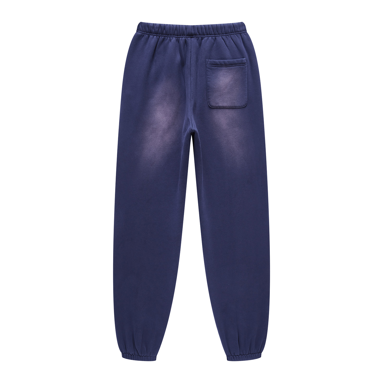 (Royal Blue)Streetwear Unisex Monkey Washed Dyed Fleece Joggers-10