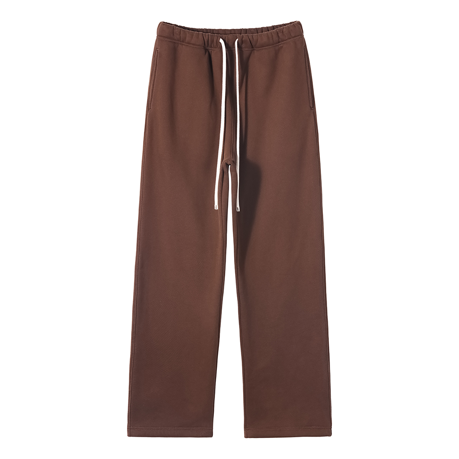 Streetwear Unisex Solid Color Fleece Straight Leg Pants - Print On Demand | HugePOD-24