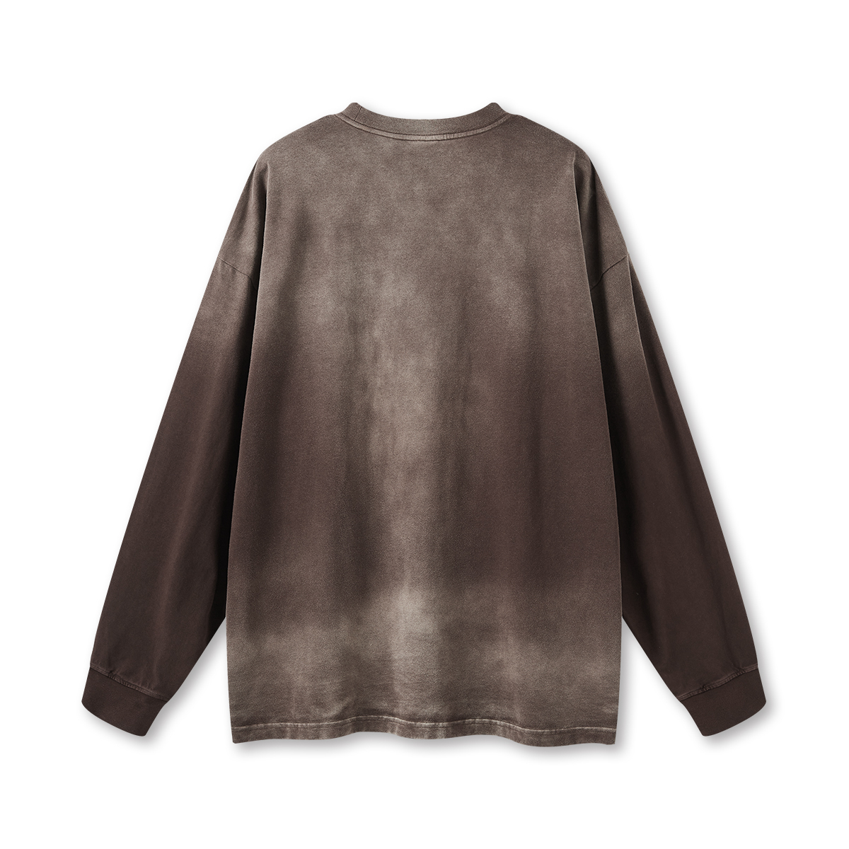 Streetwear Unisex Gradient Washed Effect Long Sleeve Tee - Print On Demand | HugePOD-5