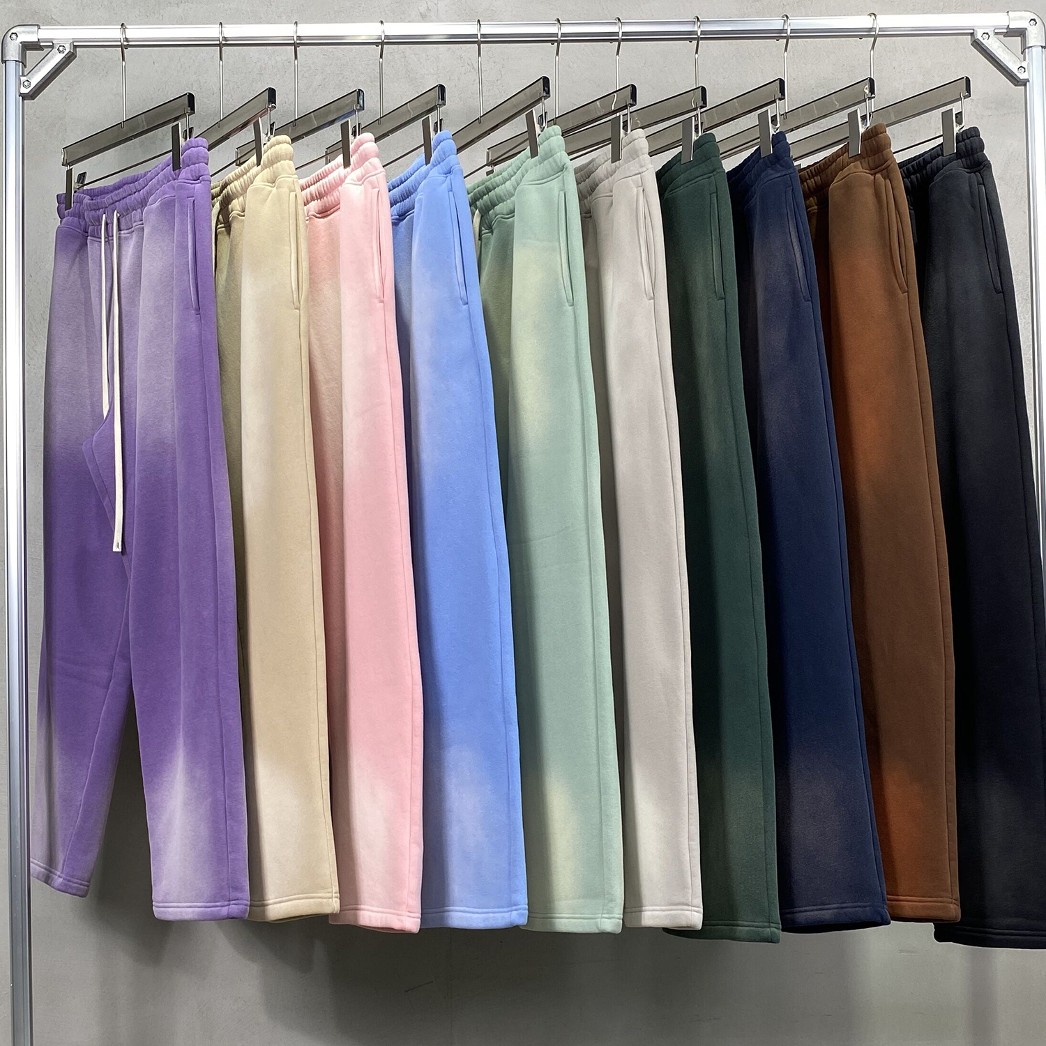 Streetwear Gradient Washed Effect Pants - Print On Demand-24