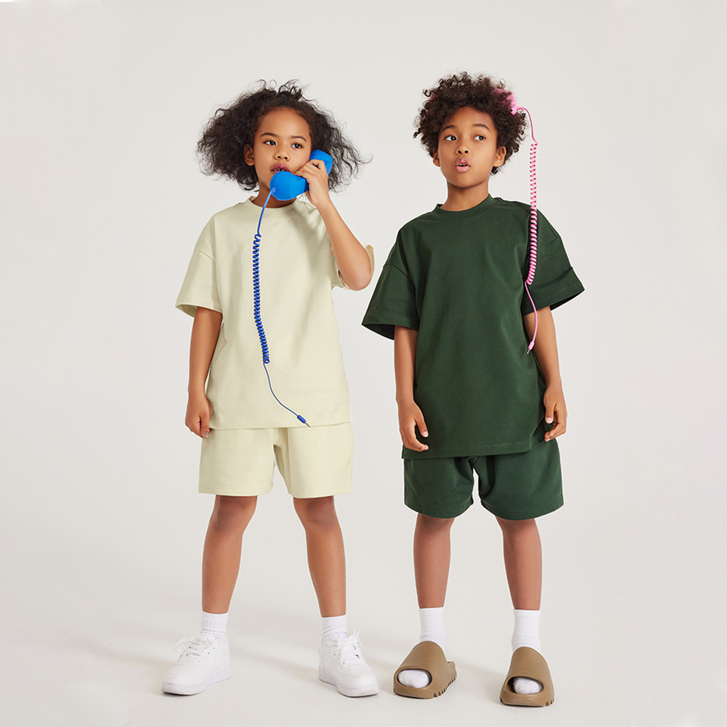 Streetwear Kids Heavyweight Earth Tone FOG 100% Cotton T-Shirt - Print On Demand | HugePOD-2