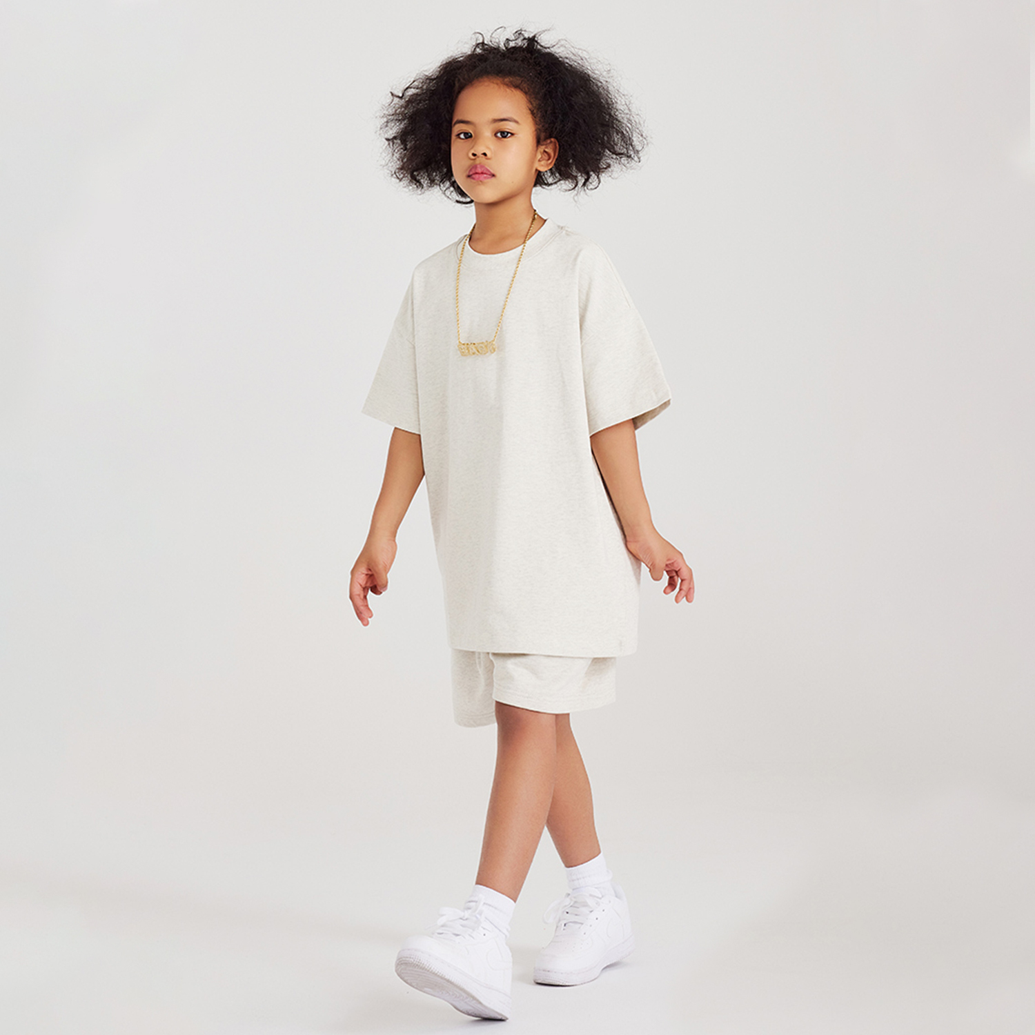 Streetwear Kids Heavyweight Earth Tone FOG 100% Cotton T-Shirt - Print On Demand | HugePOD-9