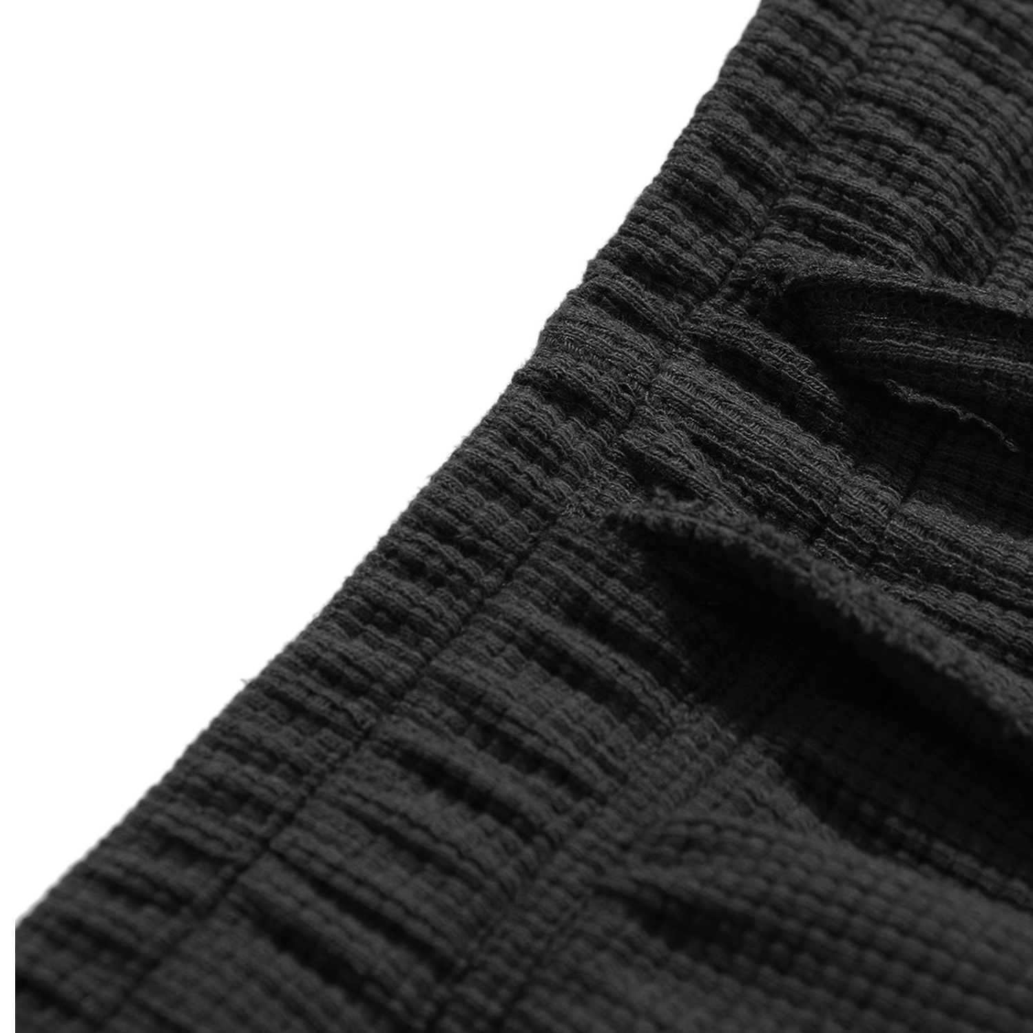 Streetwear Unisex Loose-Fit Waffle Stitch Fabric Shorts - Print On Demand | HugePOD-16
