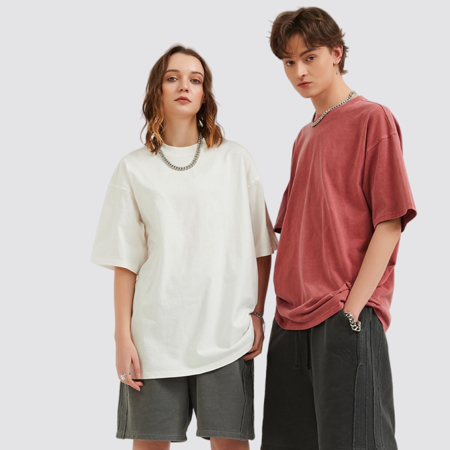 Streetwear Unisex Drop Shoulder Stone Wash T-Shirt - Print on Demand | HugePOD-2