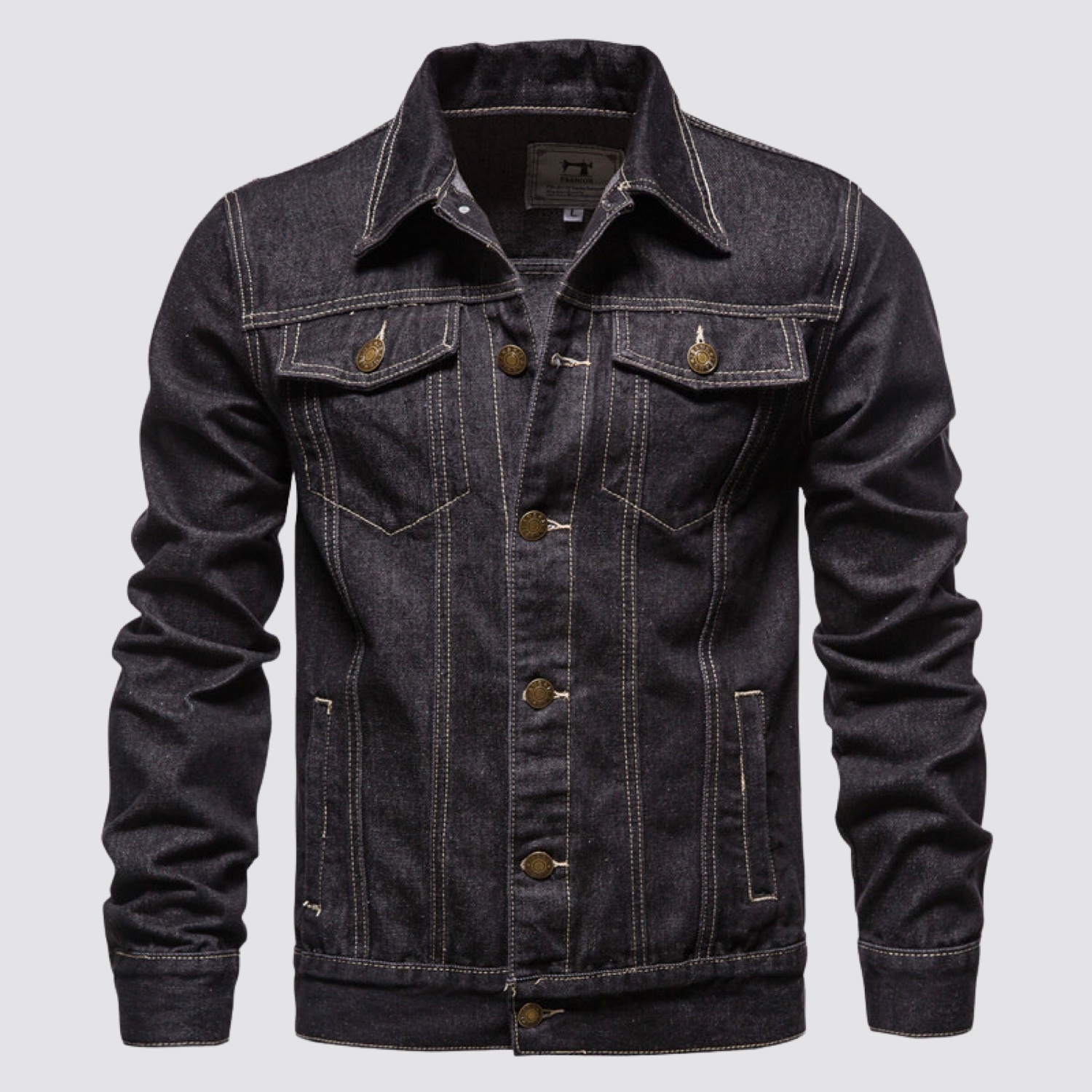 Streetwear Unisex Classic Denim Jacket - Print On Demand | HugePOD-4