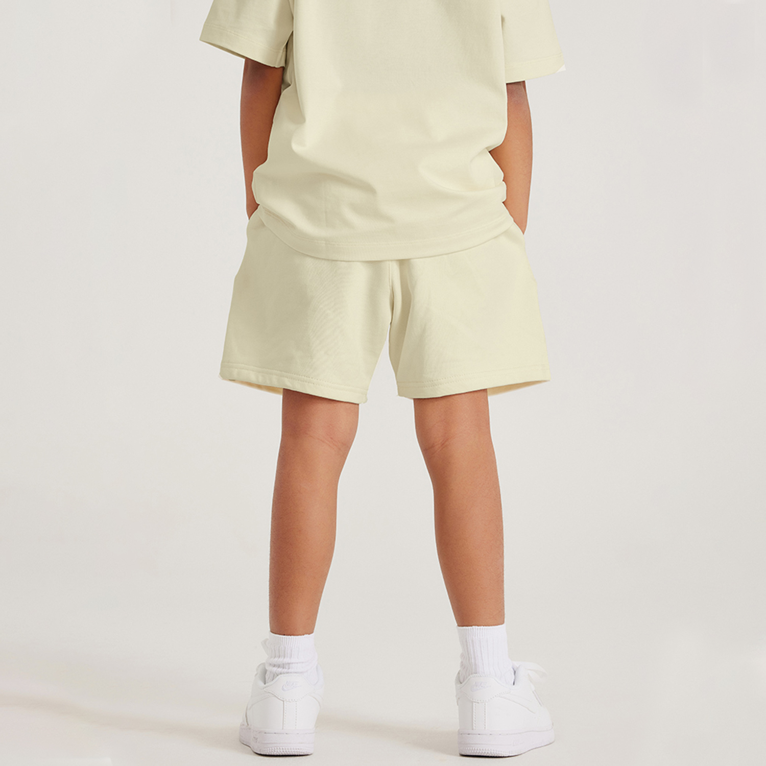 Streetwear Kids Heavyweight 425G Earth Tone FOG 100% Cotton Shorts - Print On Demand | HugePOD-2
