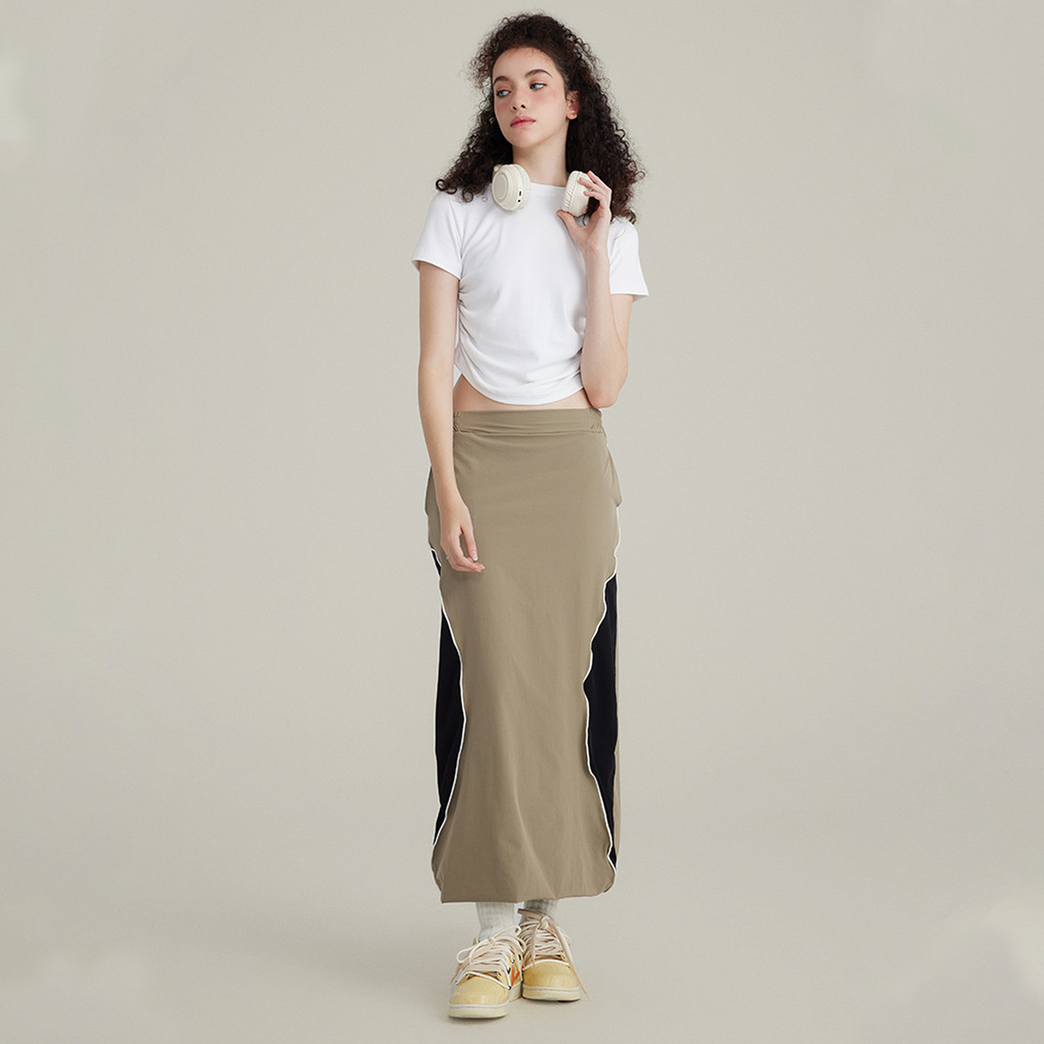 Streetwear Women's Colorblock Maxi Dress - Print On Demand-3