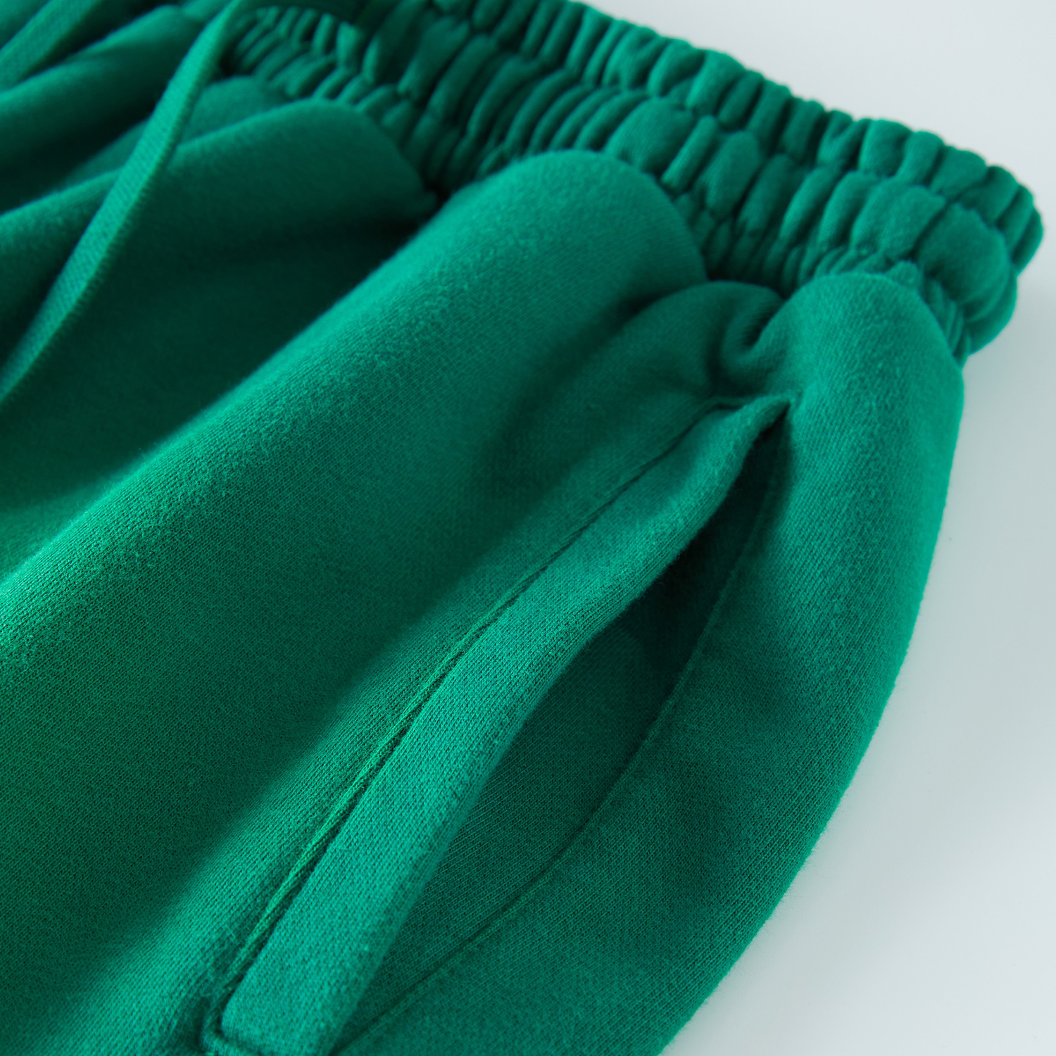 (Green)Streetwear Unisex Heavyweight 445G Ombre Washed Drawstring Waist Fleece Joggers-6