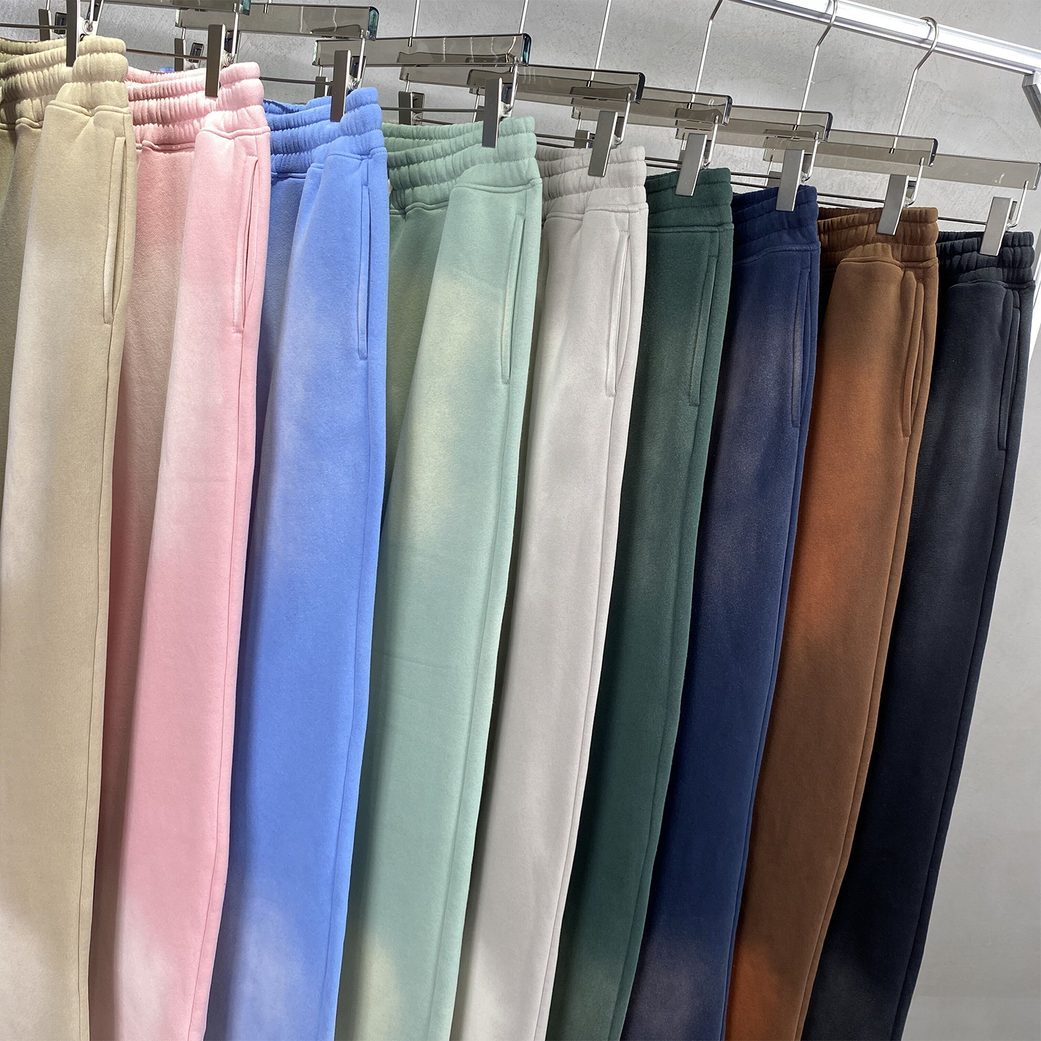 Streetwear Gradient Washed Effect Pants - Print On Demand-25