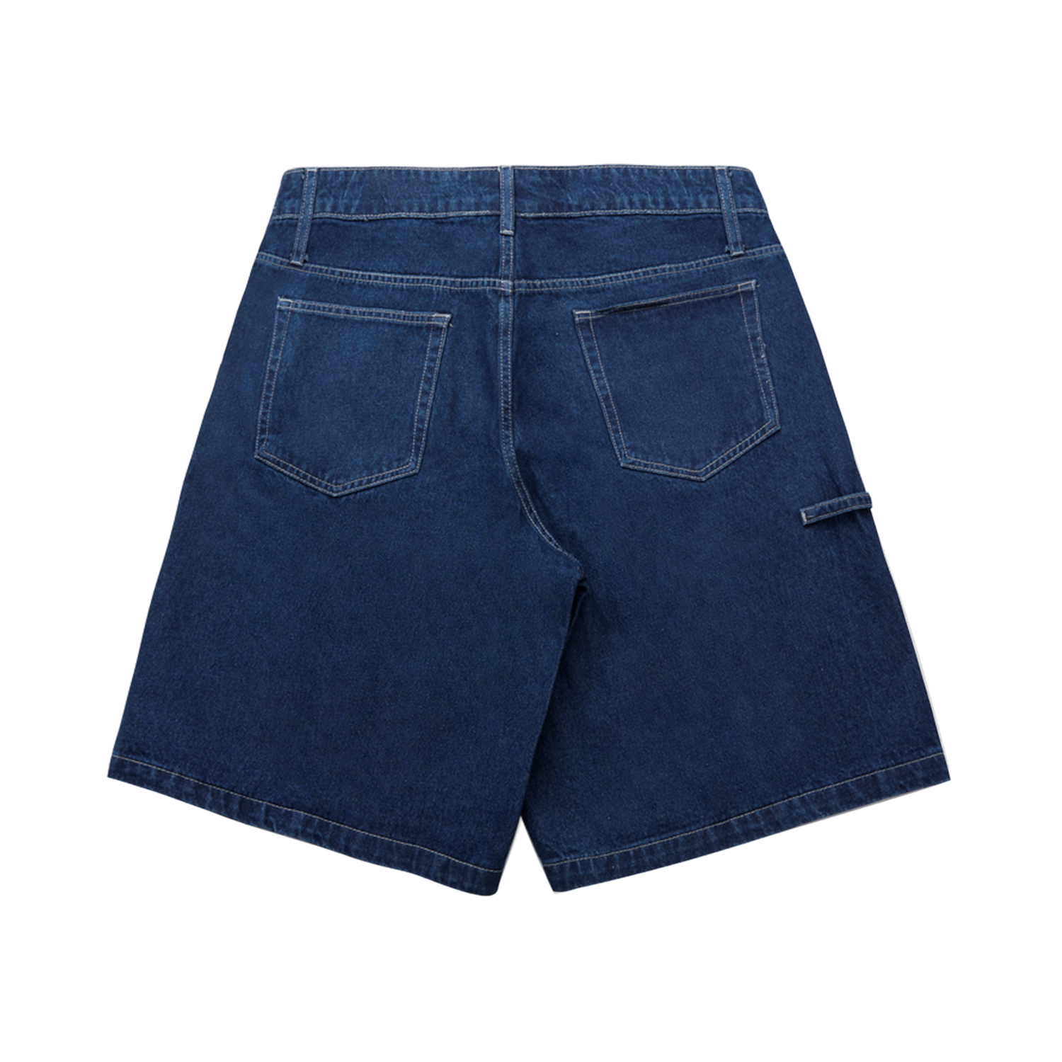 Streetwear Unisex Vintage Loose-Fit Straight Cut Distressed Washed  Denim Shorts - Print On Demand | HugePOD-8