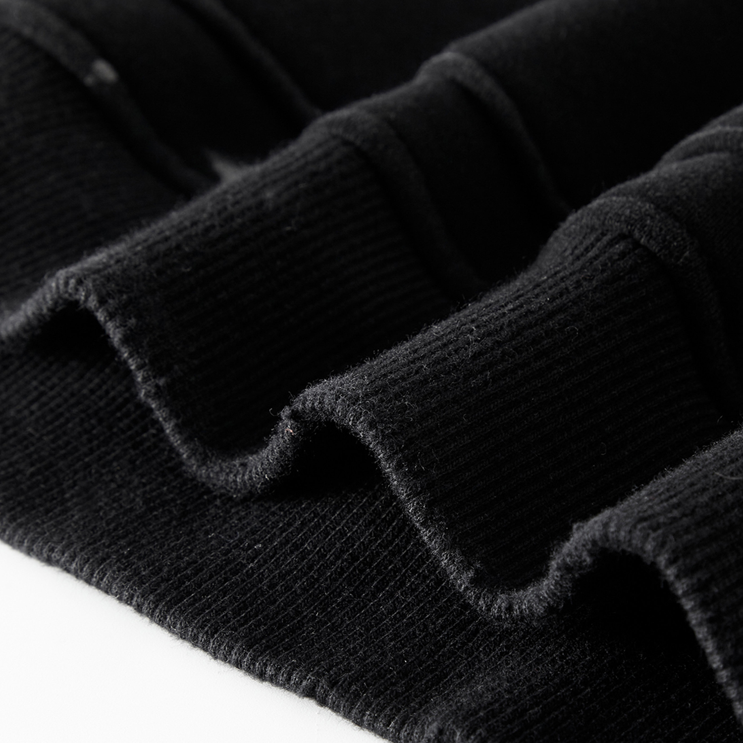 (Black)Streetwear Unisex Monkey Washed Frayed Effect Hoodie-12