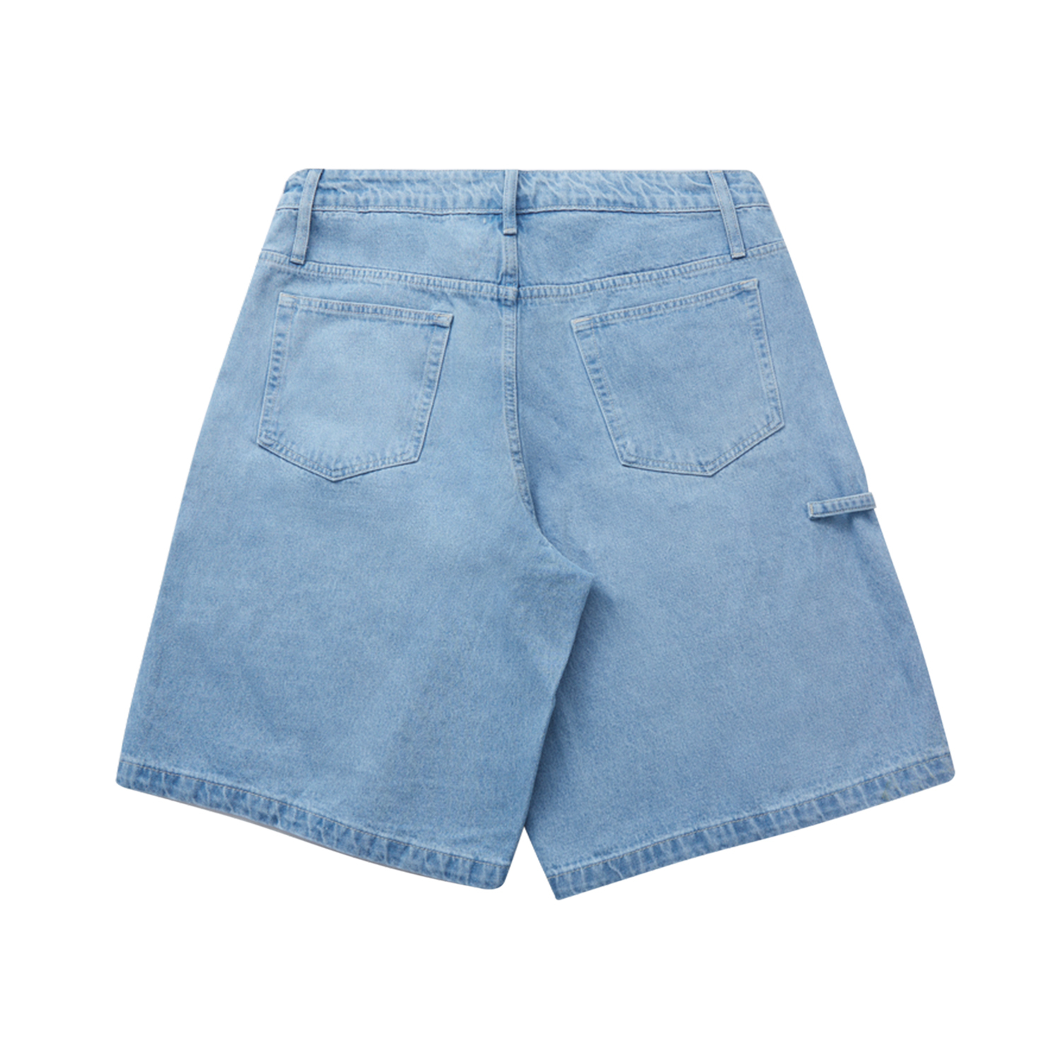 Streetwear Unisex Vintage Loose-Fit Straight Cut Distressed Washed  Denim Shorts - Print On Demand | HugePOD-6