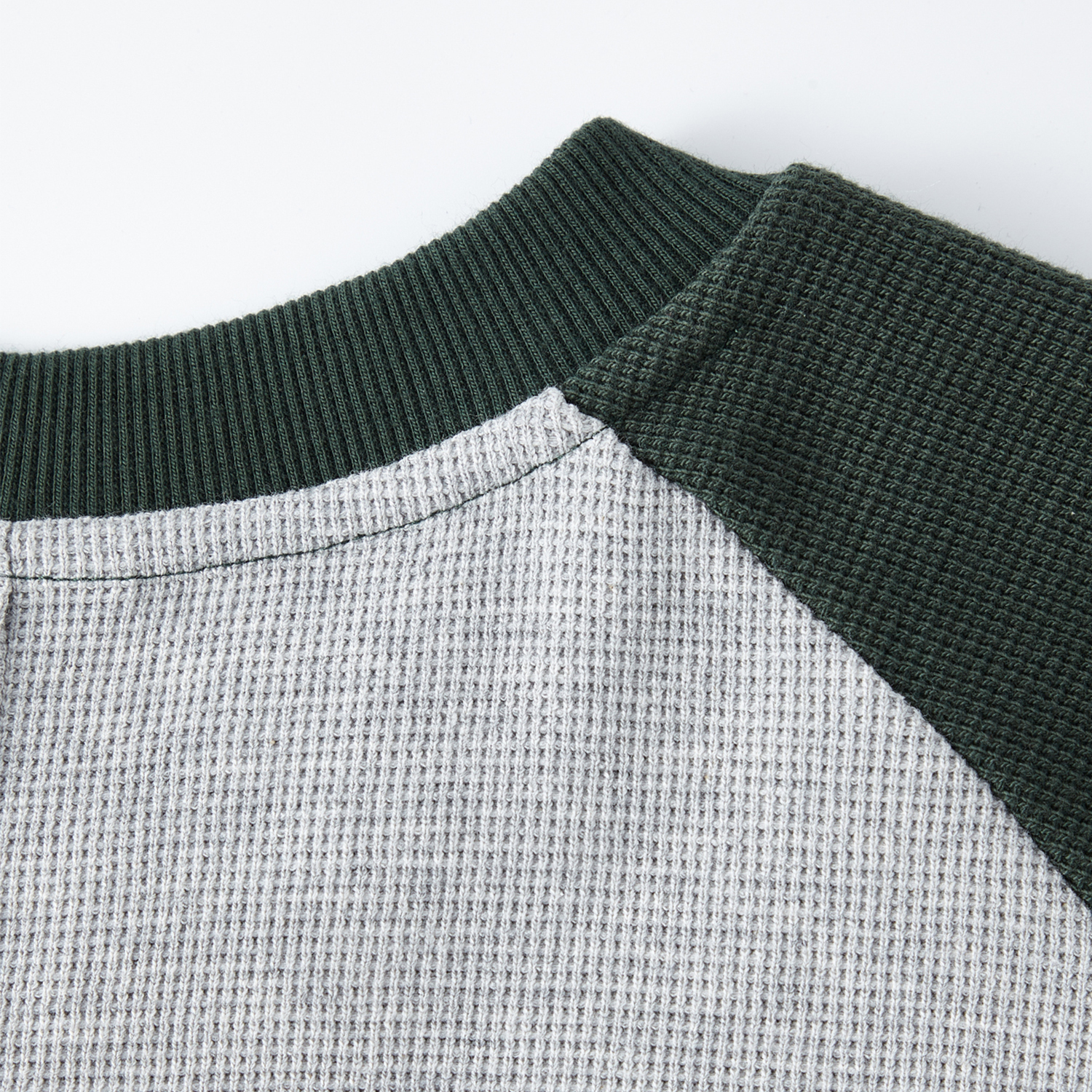 Streetwear 365G Heavyweight Color Block Loose-Fit Waffle Stitch Fabric T-Shirt - Print On Demand | HugePOD-7