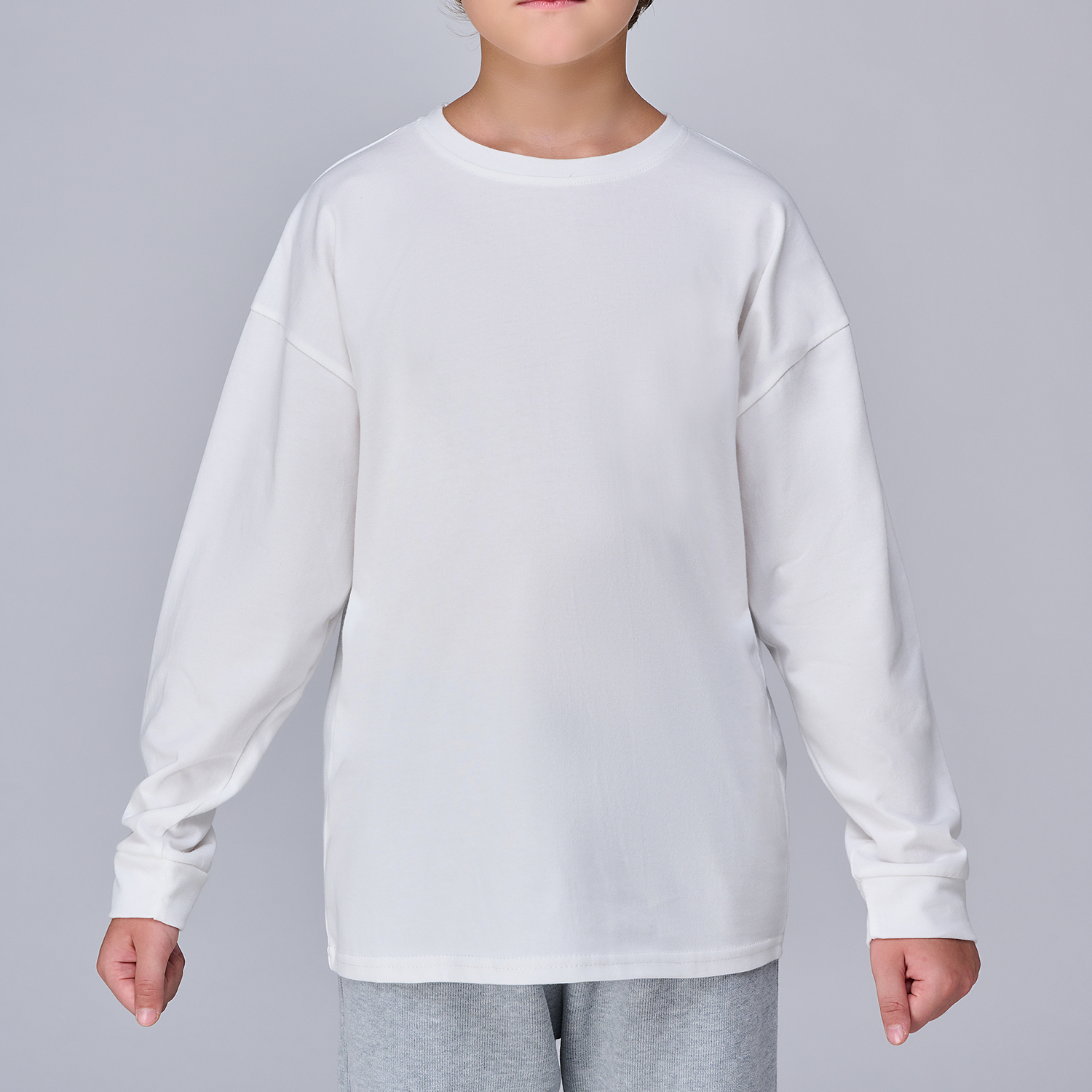 Kids Basic Cotton Long Sleeve T-Shirt | Soft and Breathable-4