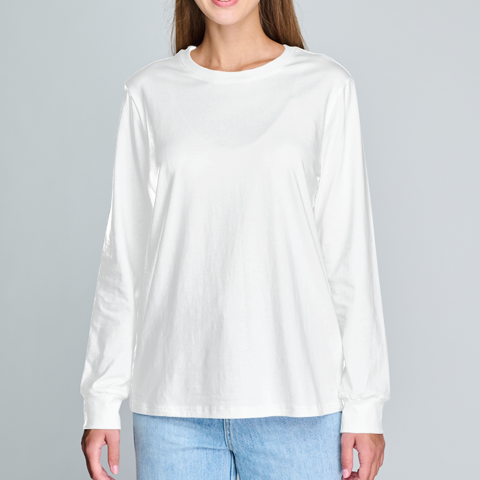 Women's Cotton Long Sleeve T-Shirt -Print On Demand | HugePOD-2