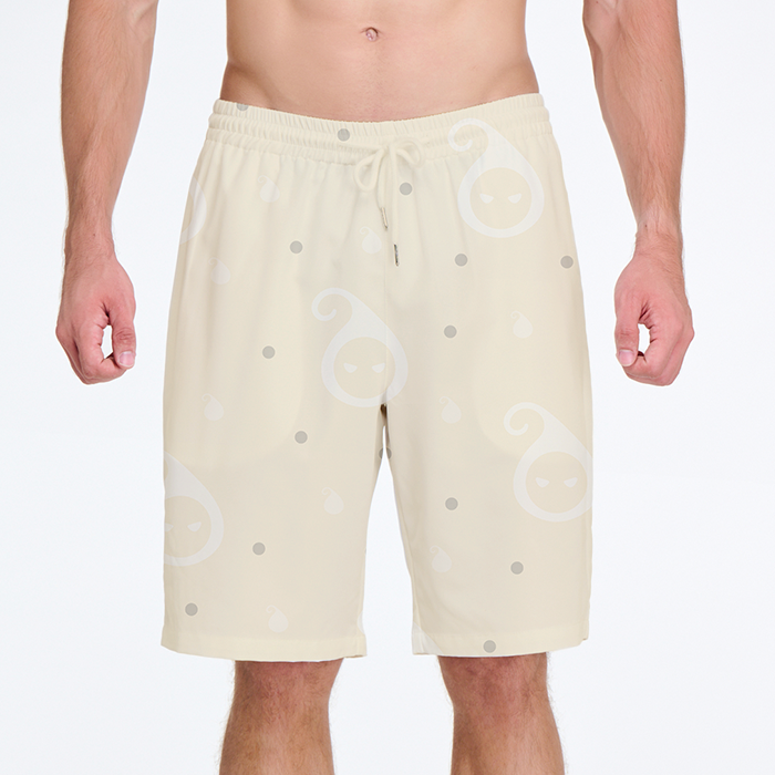 All-Over Print Daily Casual Men's Drawstring Beach Shorts | HugePOD-4