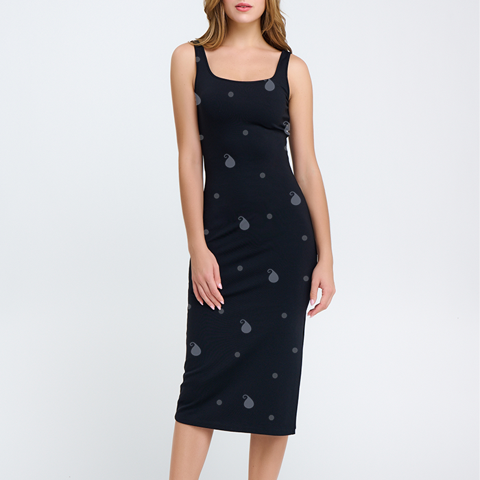Custom All-Over Print Women's Midi Cami Dress | Skinny Fit-4