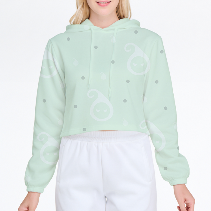 All-Over Print Women's Cropped Hoodie - Print On Demand | HugePOD-4