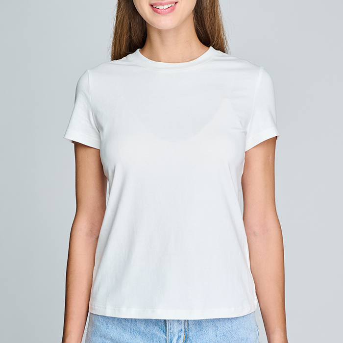 Women's Cotton Crew Neck T-Shirt - Print On Demand | HugePOD-6
