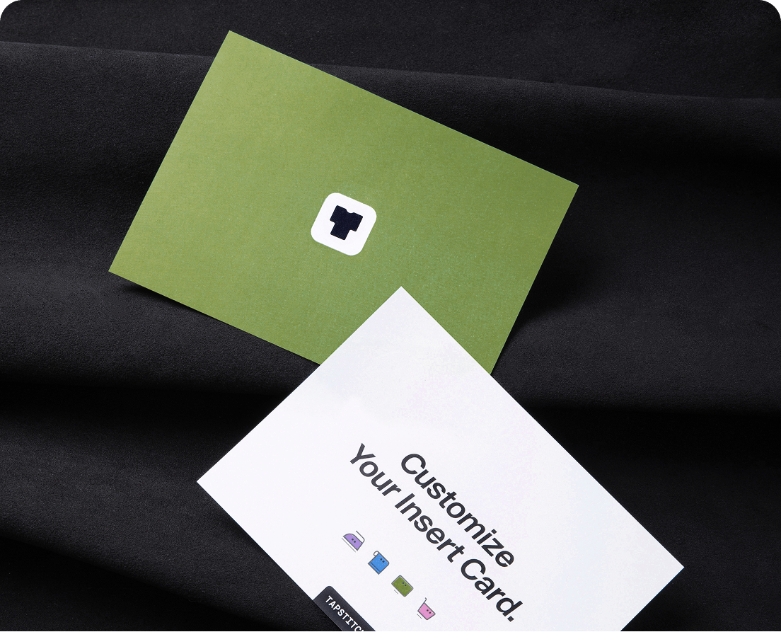 Custom insert cards and thank-you notes for branded apparel packaging and customer engagement