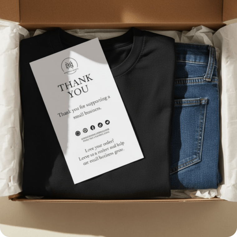 Fashion brand unboxing example with custom inserts
