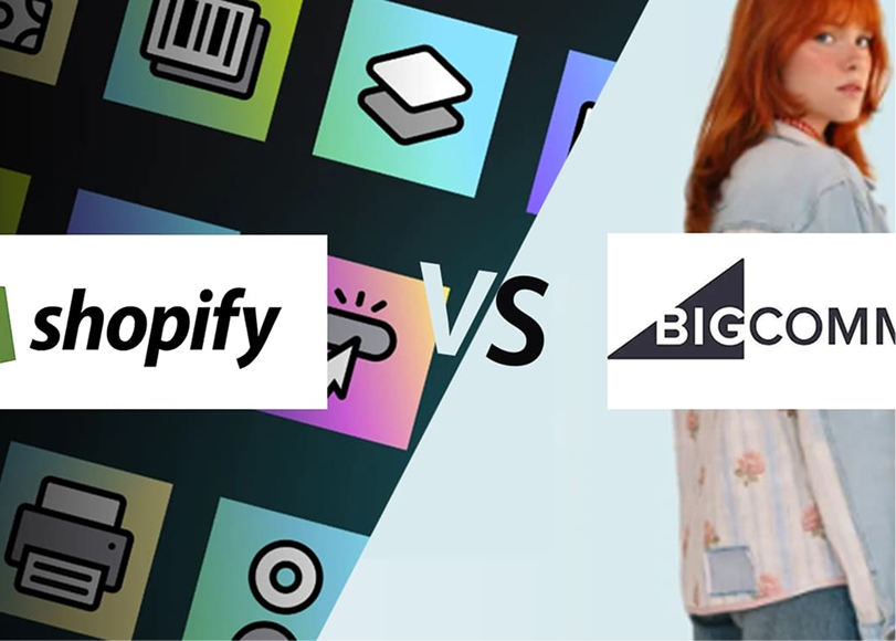 Comparison chart of Shopify and BigCommerce for online stores