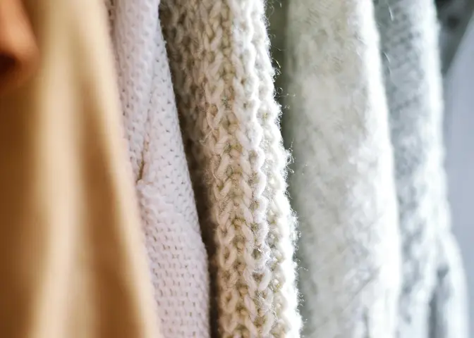 Quality apparel production setup with sewing materials and packaging process