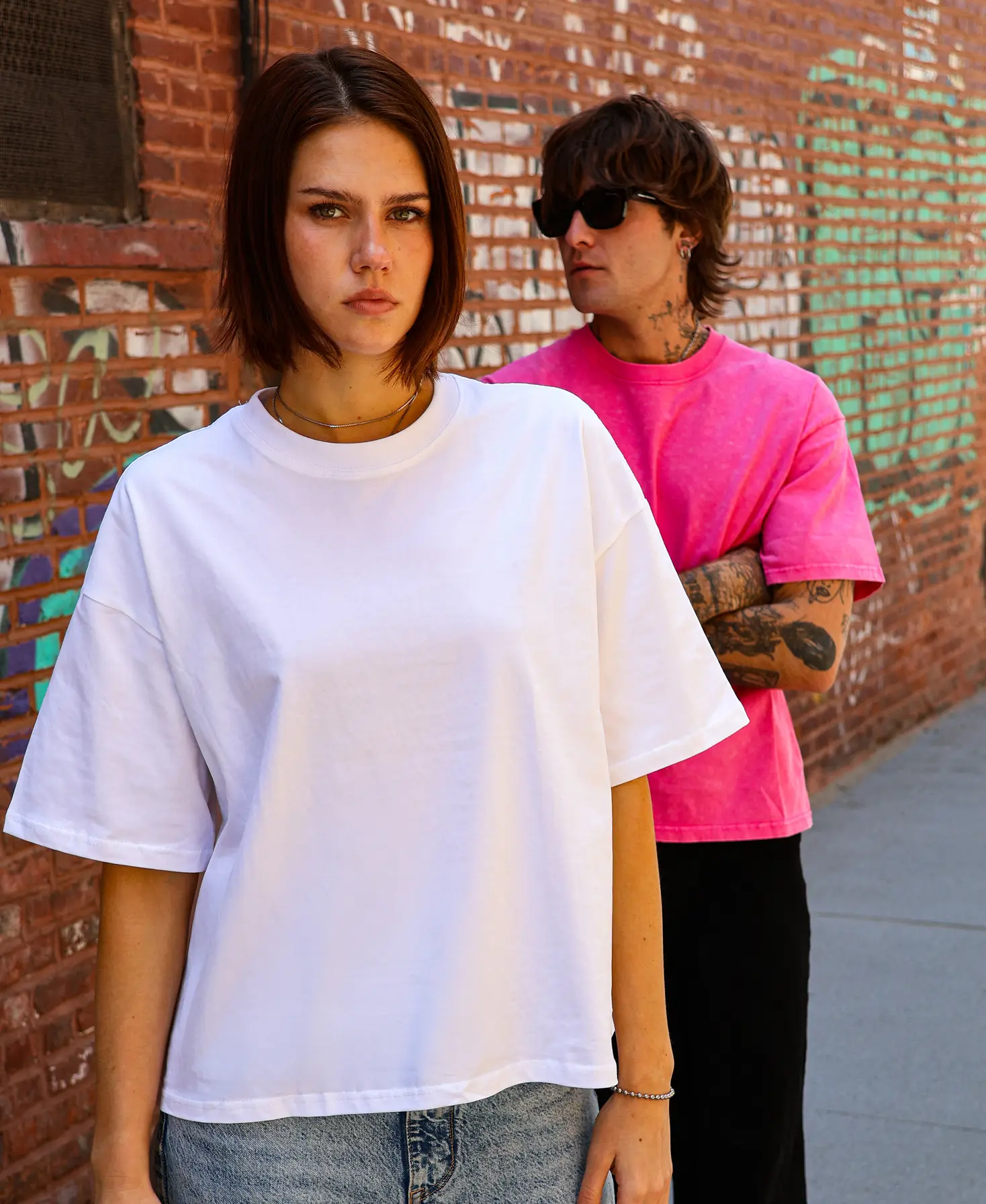 Black Friday hero banner featuring Tapstitch streetwear models promoting affordable blanks and custom apparel