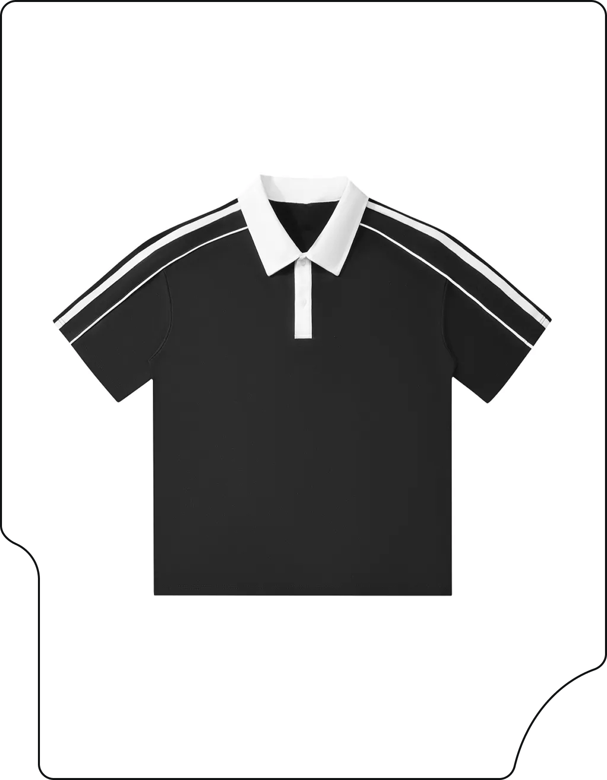 Contrast collar short-sleeve polo shirt