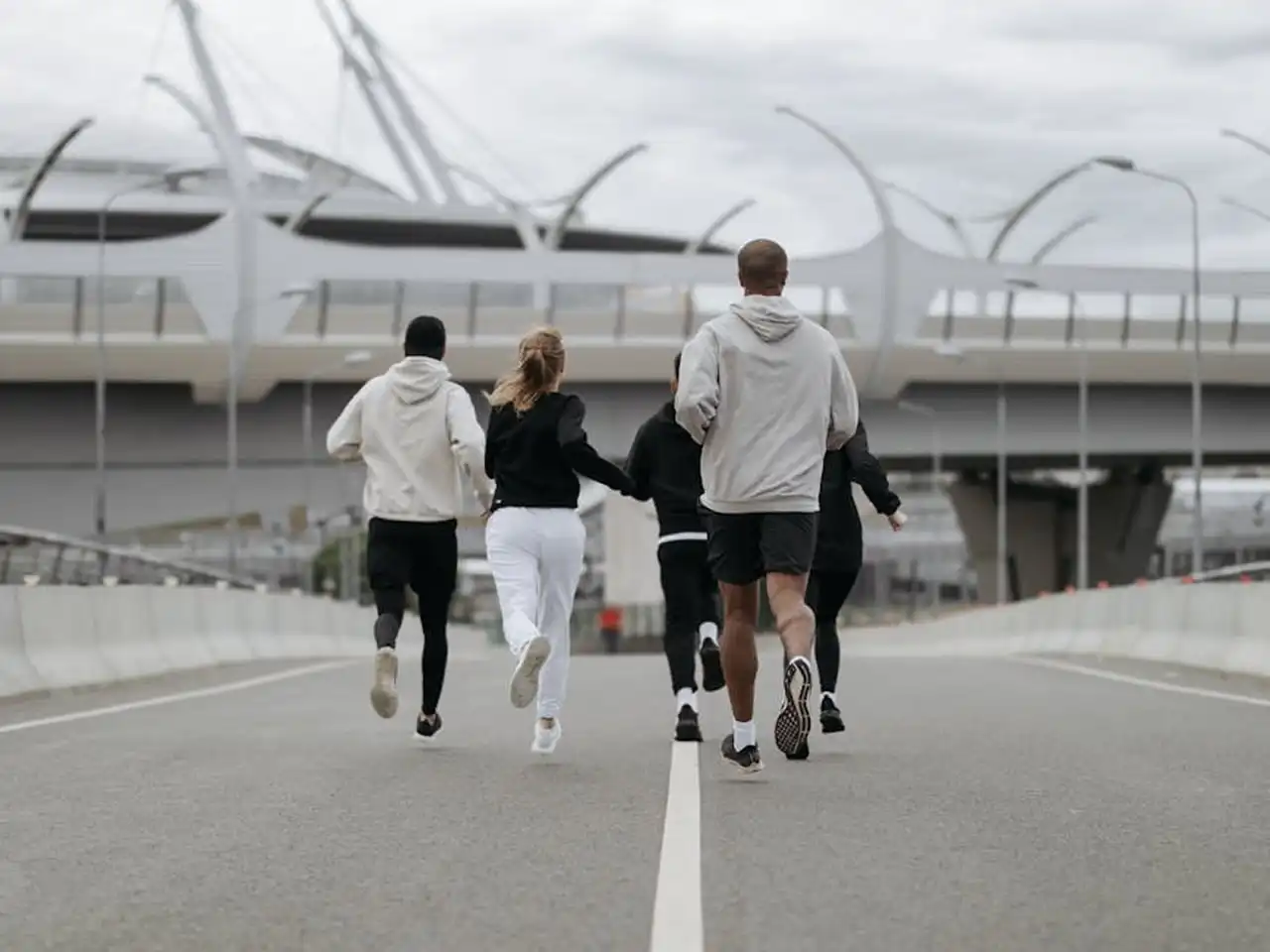 A group running in custom sportwear