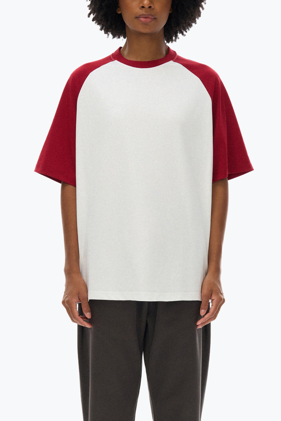 Color-Blocked Raglan Sleeve T-Shirt