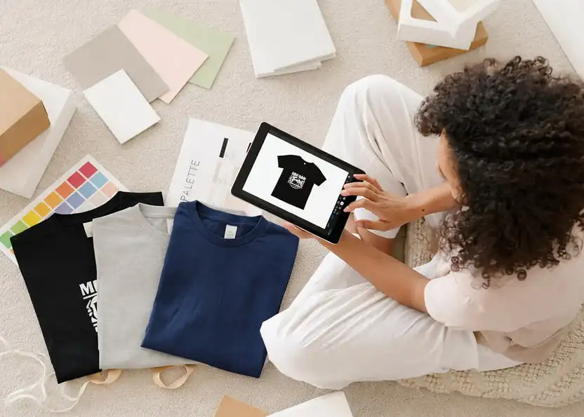 custom t-shirt mockup for ecommerce product listing