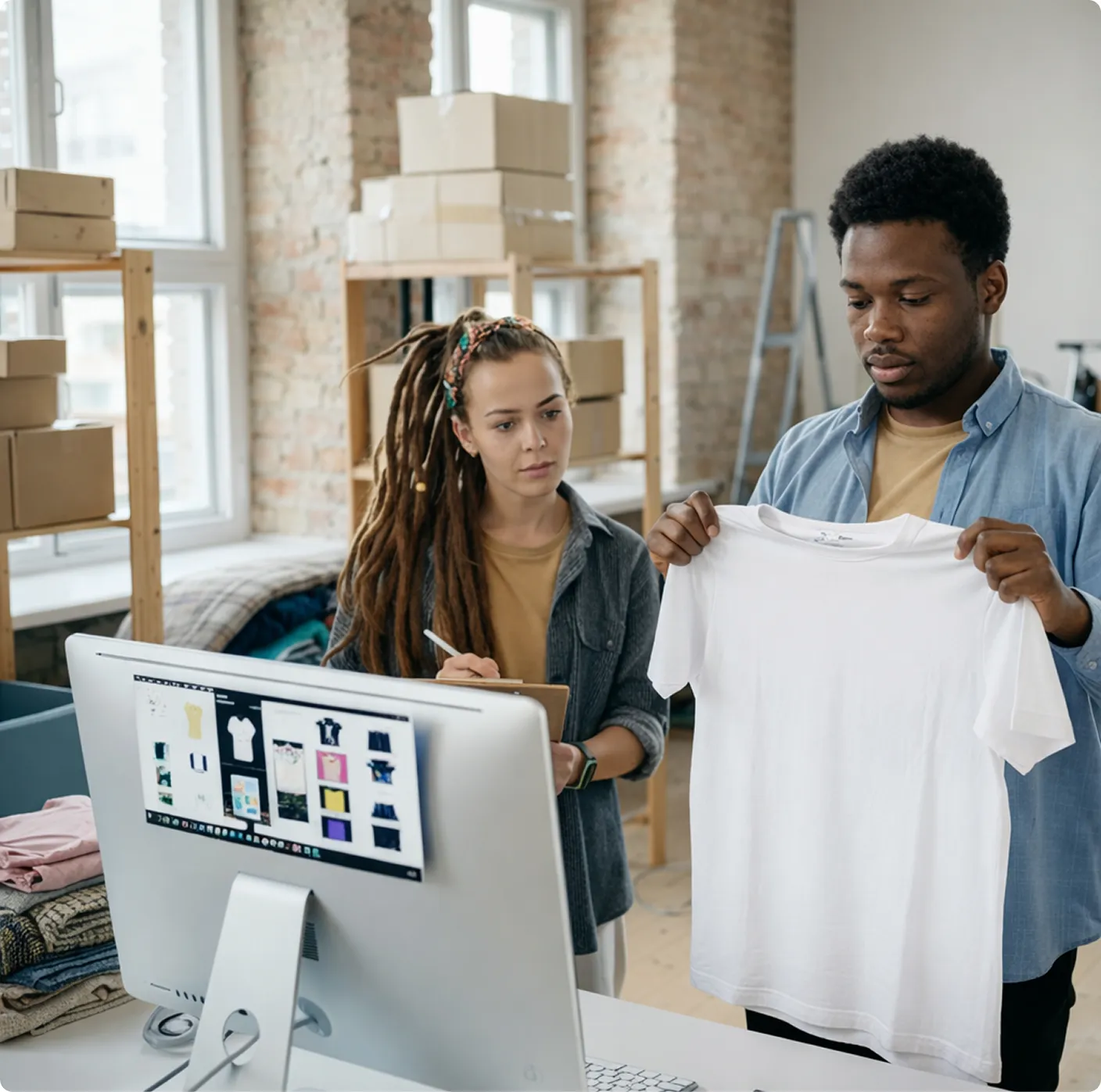 casual brainstorming for starting a clothing brand