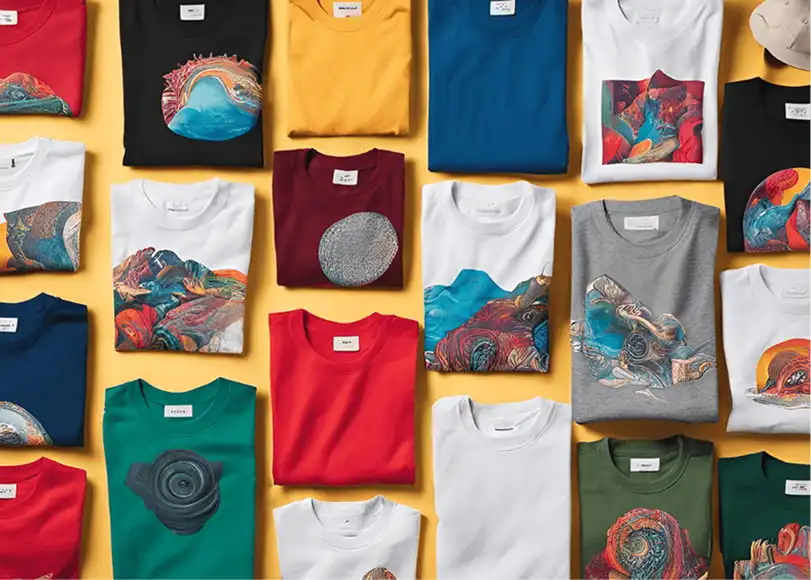 collection of custom t-shirts print on demand Tapstitch