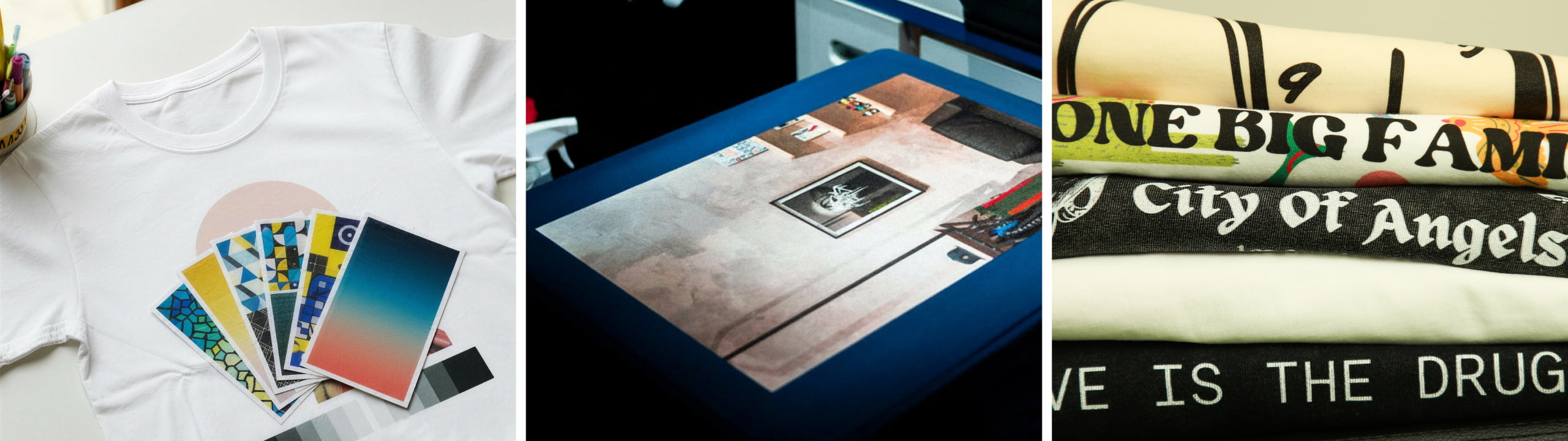 printed design on custom t-shirt