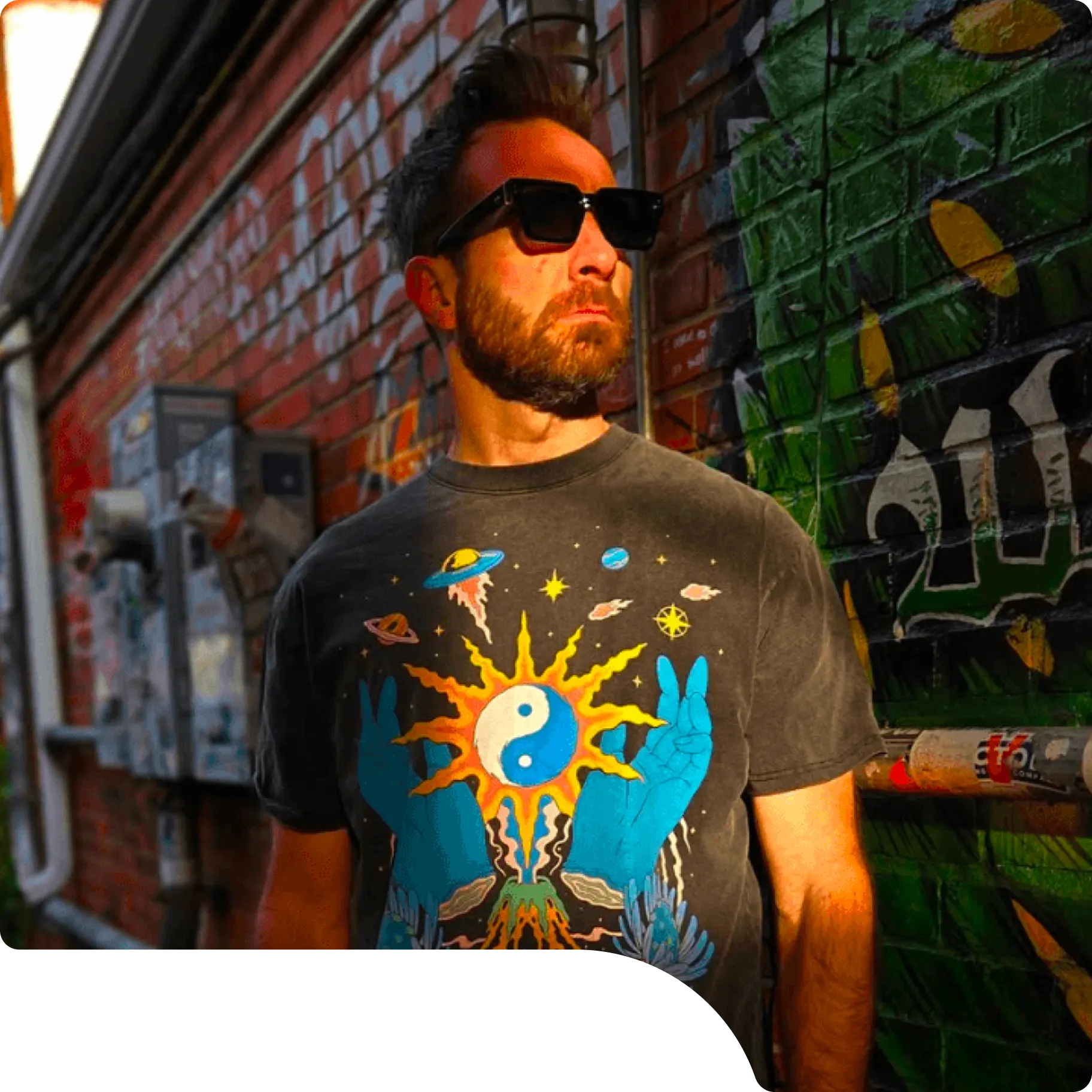 Influencer showcasing Tapstitch apparel during Black Friday sales campaign